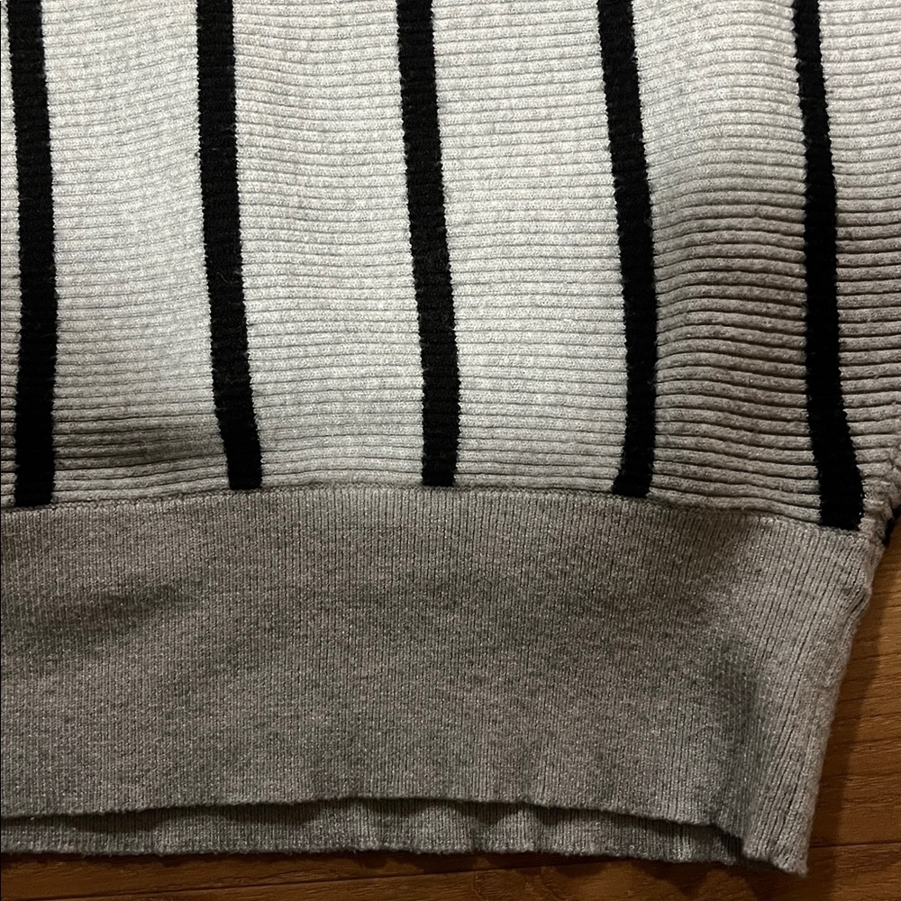 Express Gray and Black Ribbed Sweater - Picture 2 of 3